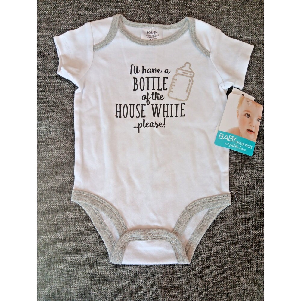 Baby Essentials New Shirt 9 Months baby Short sleeve White Gray House White